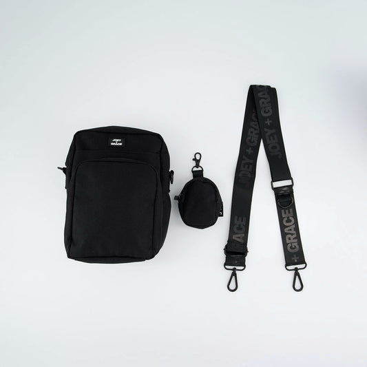 The Jubi Crossbody Parent Bag (Midnight Black)