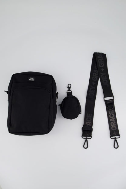 The Jubi Crossbody Parent Bag (Midnight Black)
