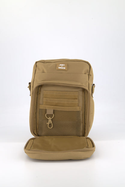 The Jubi Crossbody Parent Bag (Latte Beige)